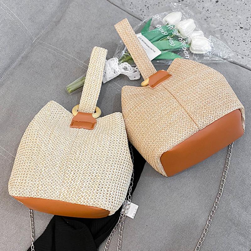 Fashion Shopping Women Bag Shoulder Bag Lady Metal Chain Leather Woven Messenger Handbag Female Beige Casual Bucket Bags
Fashion Shopping Women Bag Shoulder Bag Lady Metal Chain Leather Woven Messenger Handbag Female Beige Casual Bucket Bags