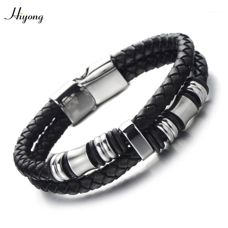 Hot Genuine Leather Bracelets Stainless Steel Magnetic Clasp Bracelet Double Layer Braided Leather Rope Chain Bracelet Male Gift1
Hot Genuine Leather Bracelets Stainless Steel Magnetic Clasp Bracelet Double Layer Braided Leather Rope Chain Bracelet Male Gift1