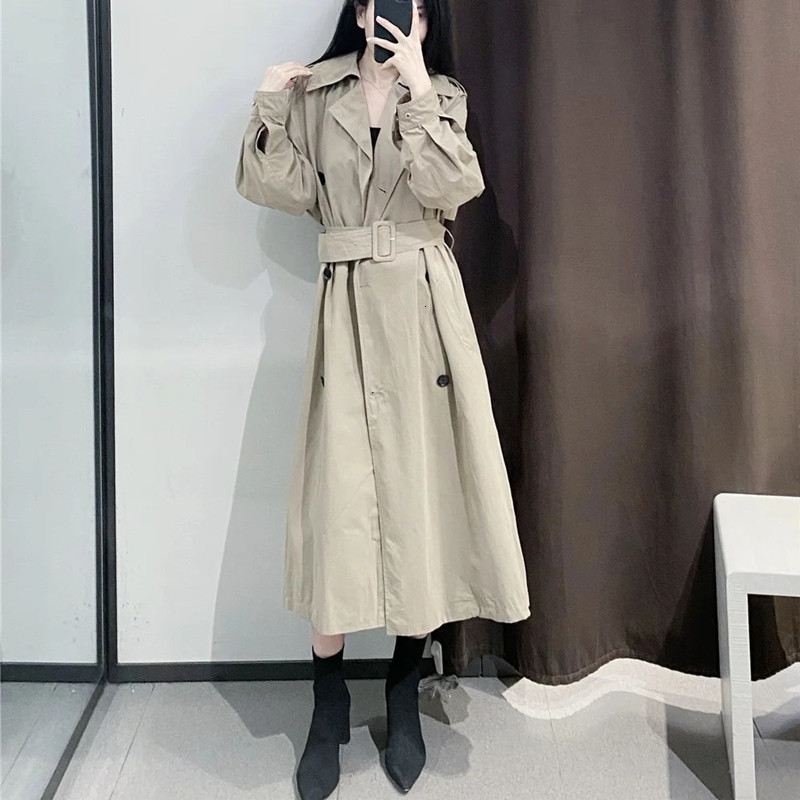 2021 New Open Autumn Trench Female Coat Turn Down Collar Double Breasted Jacket Outwear with Belt 9FMD, Khaki.
2021 New Open Autumn Trench Female Coat Turn Down Collar Double Breasted Jacket Outwear with Belt 9FMD, Khaki.