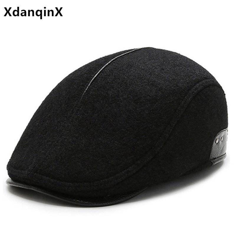 Berets XdanqinX Men's Winter British Vintage Casual All-match Warm Woolen Hat Retro Brand Snapback Dad's Thermal Earmuff Cap, Black
Berets XdanqinX Men's Winter British Vintage Casual All-match Warm Woolen Hat Retro Brand Snapback Dad's Thermal Earmuff Cap, Black