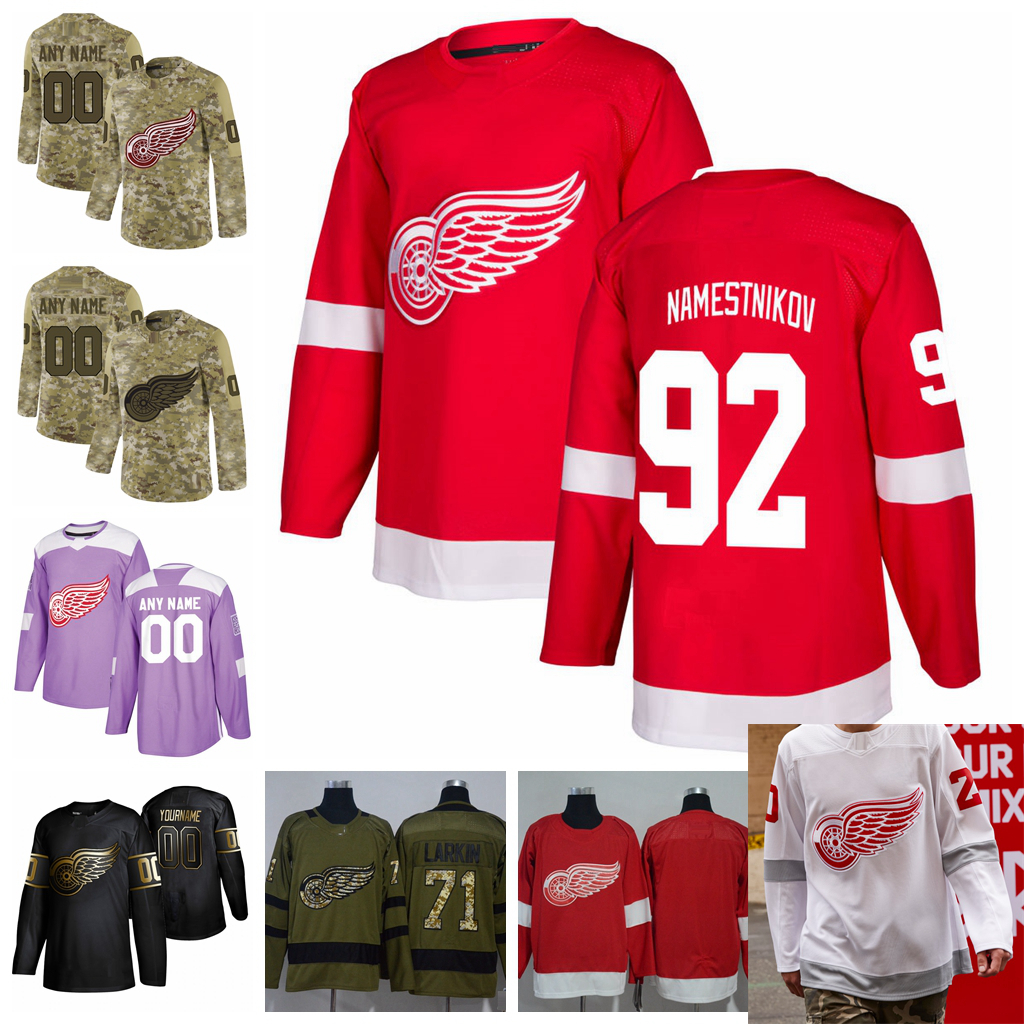2021 Reverse Retro Custom 92 Vladislav Namestnikov Detroit Red Wings Jerseys Golden Edition Camo Veterans Day Fights Cancer Hockey Jerseys, Blue
2021 Reverse Retro Custom 92 Vladislav Namestnikov Detroit Red Wings Jerseys Golden Edition Camo Veterans Day Fights Cancer Hockey Jerseys, Blue