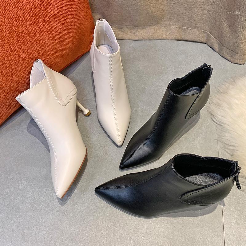 New 2021 Autumn Women Boots Sexy 7.5cm Thin High Heels Zipper Pointed Toe Sexy Black White Split Leather Ankle Boots Woman Shoes1, 2019-22-black
New 2021 Autumn Women Boots Sexy 7.5cm Thin High Heels Zipper Pointed Toe Sexy Black White Split Leather Ankle Boots Woman Shoes1, 2019-22-black