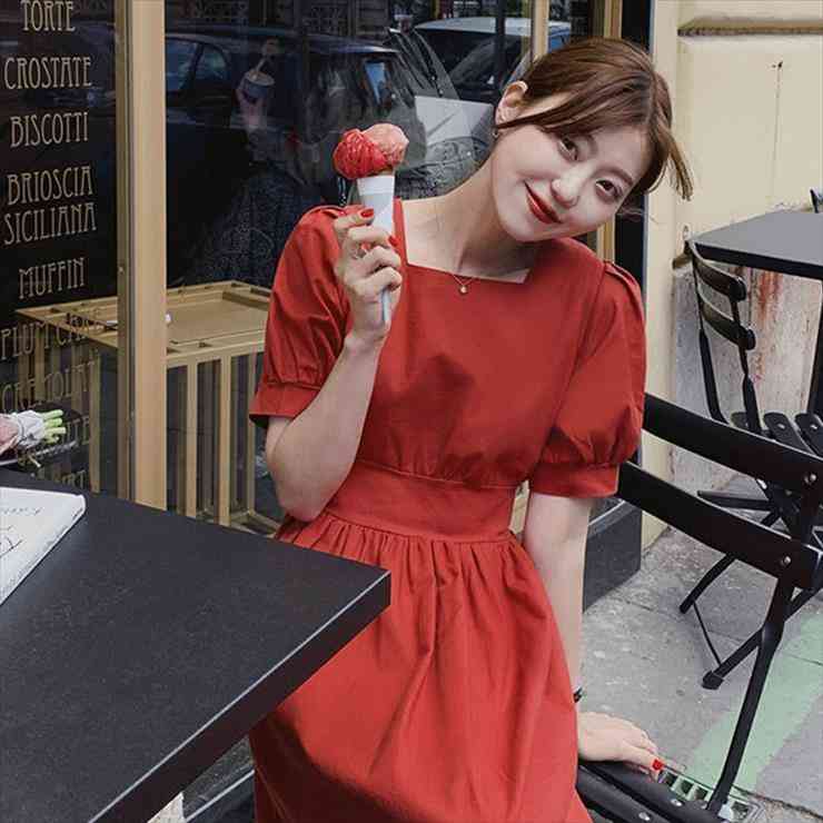 Summer Girls Dress Women Cotton Linen Casual Short Sleeve Dresses Female Dress Vintage Solid Red Boho Robe Femme Vestido, Black;gray
Summer Girls Dress Women Cotton Linen Casual Short Sleeve Dresses Female Dress Vintage Solid Red Boho Robe Femme Vestido, Black;gray