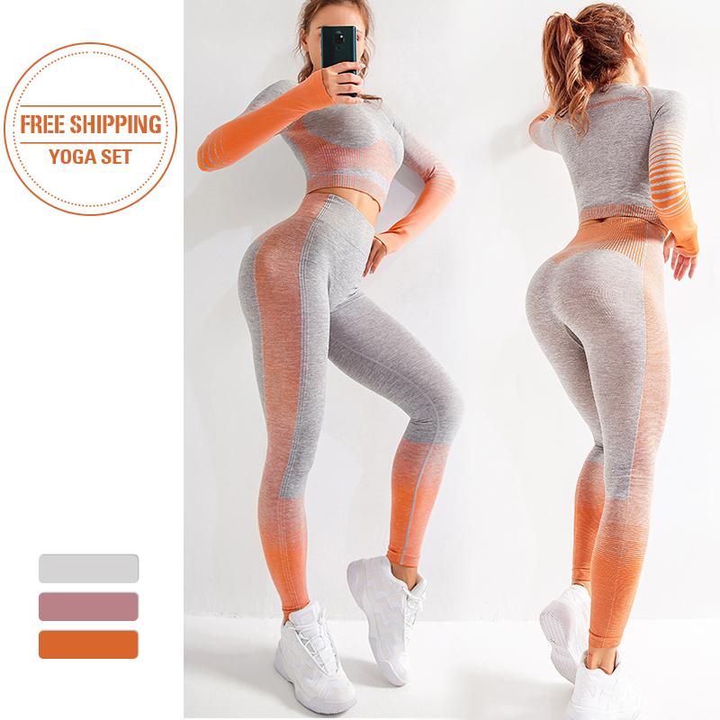 T Shirts + Pants 2 Pcs Women Yoga Sports Suit Leggings+Long Sleeve Crop Tops Sportswear Gym Set Running Workout Clothes Clothing, Orange
T Shirts + Pants 2 Pcs Women Yoga Sports Suit Leggings+Long Sleeve Crop Tops Sportswear Gym Set Running Workout Clothes Clothing, Orange