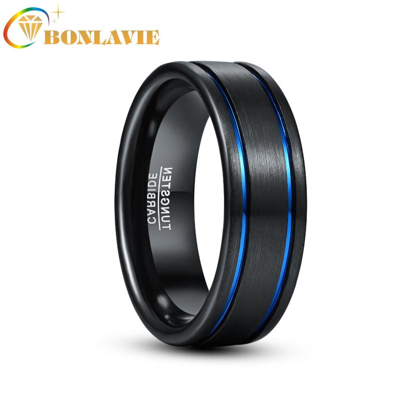 BONLAVIE Black Tungsten Ring with Blue Circle Groove Men Tungsten Carbide Rings Men Jewelry
BONLAVIE Black Tungsten Ring with Blue Circle Groove Men Tungsten Carbide Rings Men Jewelry
