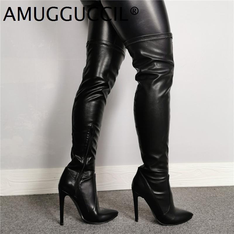 2020 New Plus Big Size 35-47 Black Zip Stretch Fashion Sexy Thigh High Over The Knee Autumn Winter Female Lady Women Boot X2034
2020 New Plus Big Size 35-47 Black Zip Stretch Fashion Sexy Thigh High Over The Knee Autumn Winter Female Lady Women Boot X2034