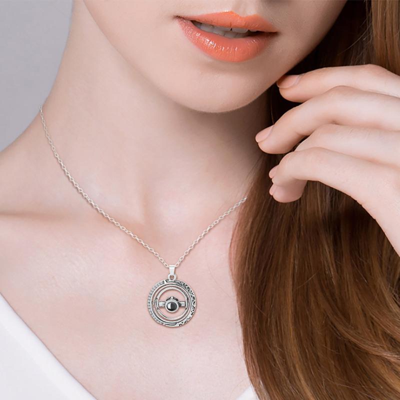 Pendant Necklace Classic Astronomical Ball Projection 100 Languages I Love You Necklace Women Geometric Rotating Project Jewelry
Pendant Necklace Classic Astronomical Ball Projection 100 Languages I Love You Necklace Women Geometric Rotating Project Jewelry