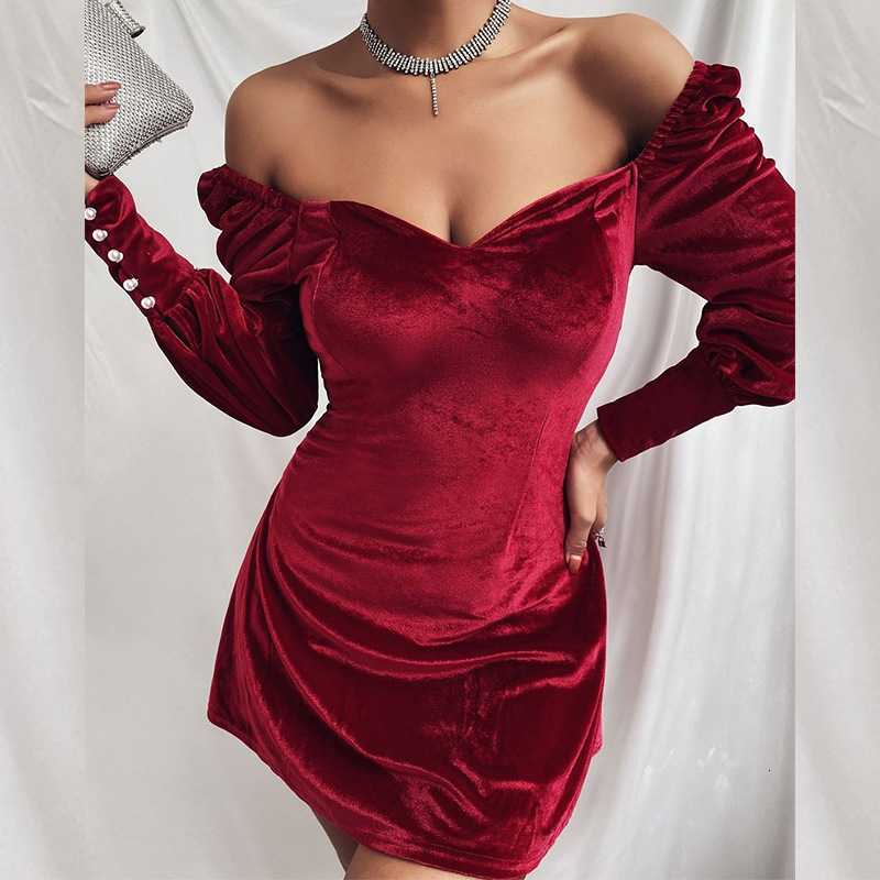 2021 New Women Spring Sexy Slash Neck Chic Off Shoulder Long Sleeve Female Autumn Solid Slim a Line Mini Party Vestidos Qk7t, Black
2021 New Women Spring Sexy Slash Neck Chic Off Shoulder Long Sleeve Female Autumn Solid Slim a Line Mini Party Vestidos Qk7t, Black