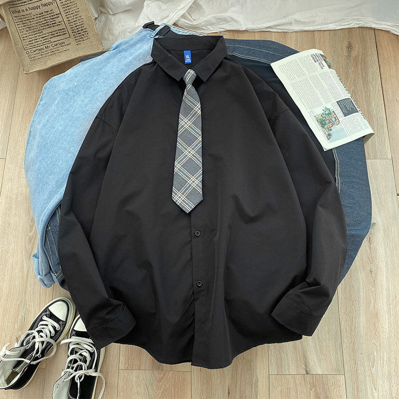 2021 New Black White Men' Shirts Autumn Harajuku Men Casual Long Sleeve Shirt Tops Streetwear Man Oversized Fashion Blouse Oggx
2021 New Black White Men' Shirts Autumn Harajuku Men Casual Long Sleeve Shirt Tops Streetwear Man Oversized Fashion Blouse Oggx