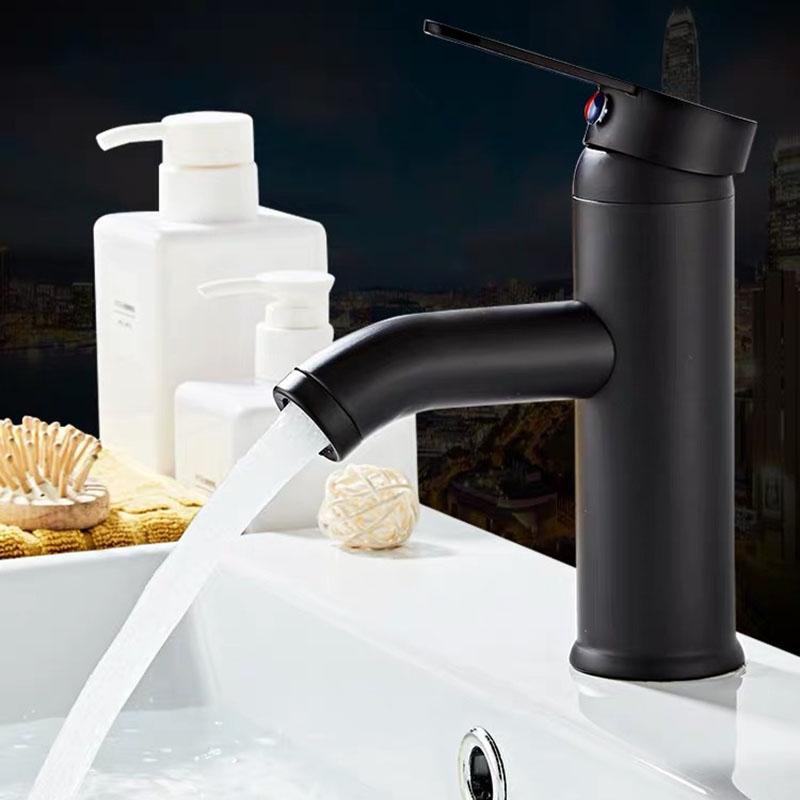 Cold/Hot Mixer Wash Basin Faucet Black Stainless Steel Single Handle Bathroom Basin Sink Tap Kitchen Bathroom Sink Accessories
Cold/Hot Mixer Wash Basin Faucet Black Stainless Steel Single Handle Bathroom Basin Sink Tap Kitchen Bathroom Sink Accessories