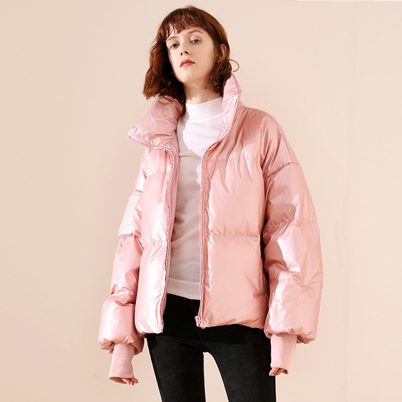 New Glossy Waterproof Female Jacket Parka Winter Jacket Women Fashion Windproof Warm Padded Down Parkas Female Coat Women 201019