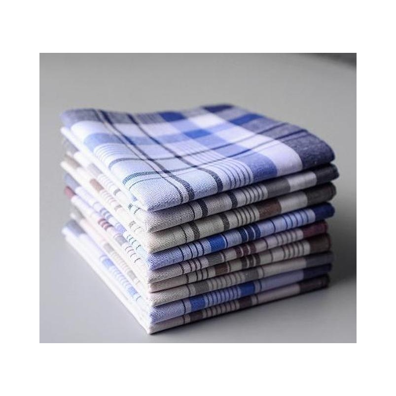 

Cotton Handkerchiefs Square Classical Plaid Hand Towel Gentleman Male Pocket Squares For Banquet Party Supplies Elegant jllIIH eatout