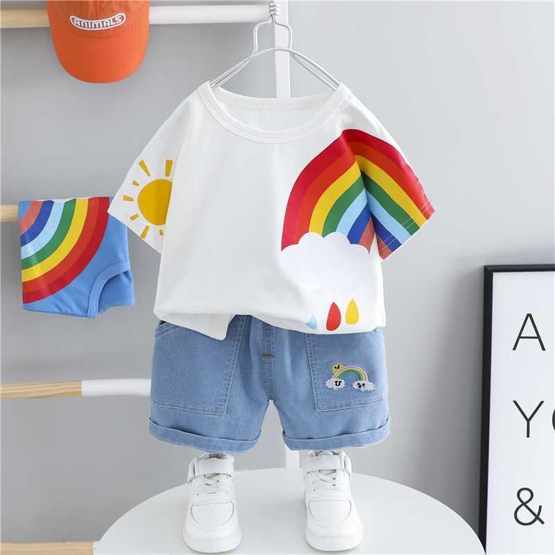 2020 Summer Baby Boys Girls Clothing Sets Toddler Infant Short Sleeve Rainbow T Shirt Shorts Children Kids Clothing1, Blue
2020 Summer Baby Boys Girls Clothing Sets Toddler Infant Short Sleeve Rainbow T Shirt Shorts Children Kids Clothing1, Blue