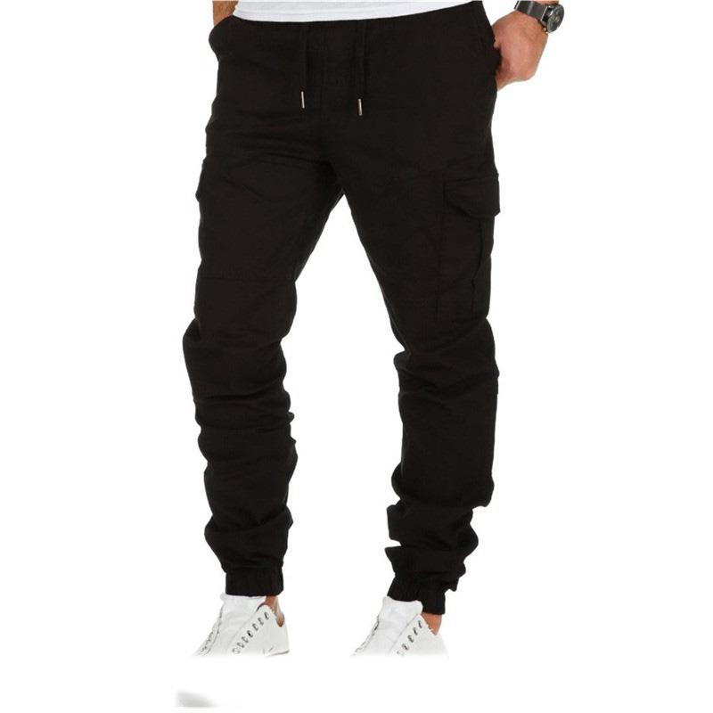 Mens Joggers Elasticated Waist Work Pants Chino Trousers Mens Casual Style Cargo Joggers Pants Bottoms UK
