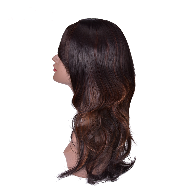 Long Wavy Hair Cosplay Wig Party Mix Purple Halloween Heat Resistant Fashion Women Synthetic Free Wig Cap