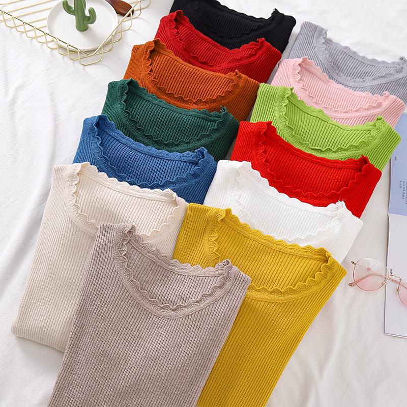 Korean Knitted Sweater Women Pullover Sweaters for Women Long Sleeve Sweater Woman Ruffles Hollow Out Sweaters Woman Basic Knit, Black
Korean Knitted Sweater Women Pullover Sweaters for Women Long Sleeve Sweater Woman Ruffles Hollow Out Sweaters Woman Basic Knit, Black
