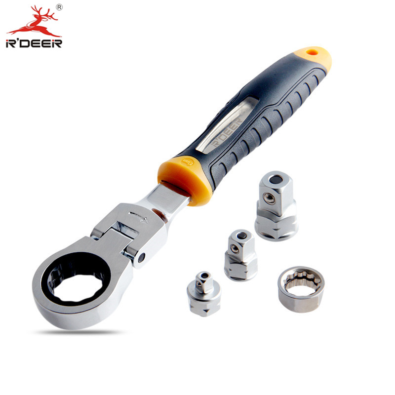 R'DEER Ratchet Wrench 1/4" 3/8" 1/2" Adjustable Sleeve Adapter Wrench Spanner Auto Repair Tools Set 5pcs
R'DEER Ratchet Wrench 1/4" 3/8" 1/2" Adjustable Sleeve Adapter Wrench Spanner Auto Repair Tools Set 5pcs