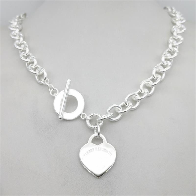 Sterling silver 925 classic fashion heart tag pendant ladies necklace jewelry holiday gift 220114
Sterling silver 925 classic fashion heart tag pendant ladies necklace jewelry holiday gift 220114