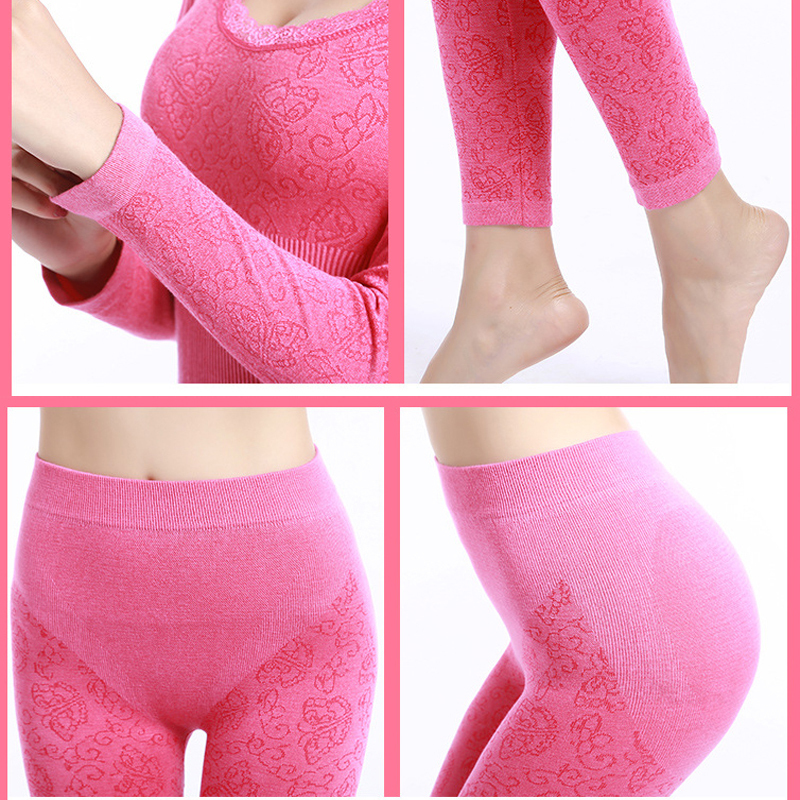 Queenral Sexy Warm Thermal Underwear Women Winter Thermal Underwear Seamless Long Johns Breathable Ladies Slim Underwears Sets 201027