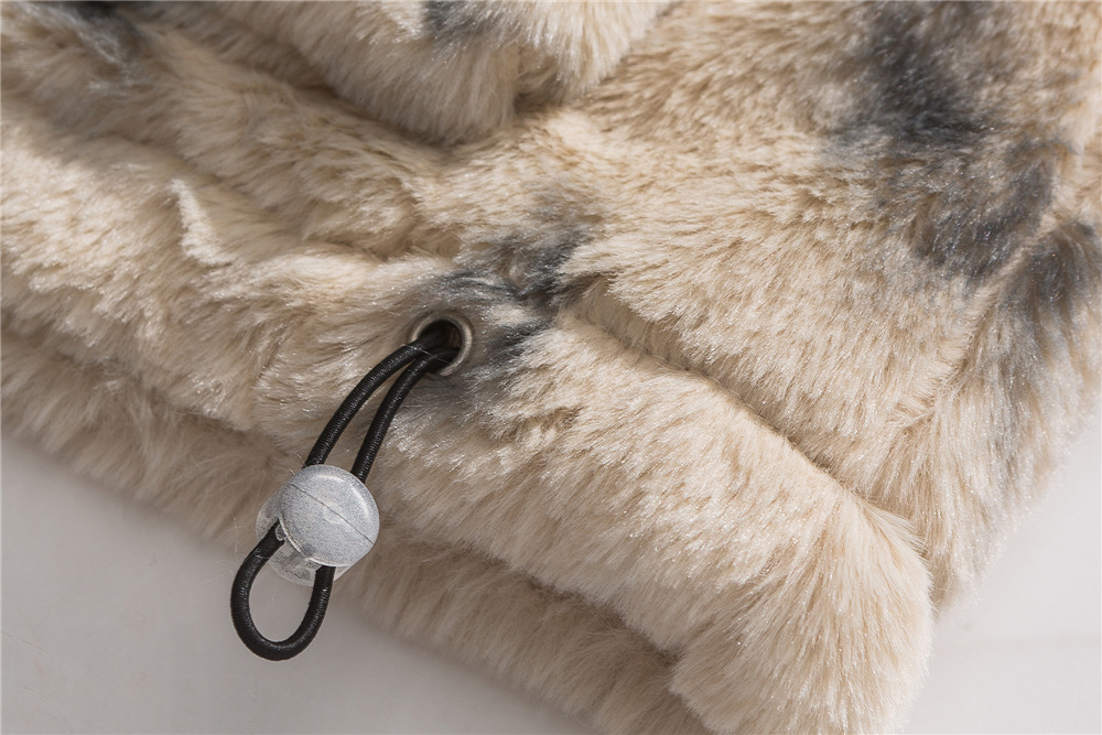 Mens Faux Fur Fleece Thin Parkas Winter Fashion Warm Casual Coat Streetwear Outwear