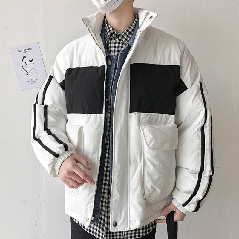 mens jacket Cotton-padded Casual Medium Style Hooded Clothing Contrast Color Mens Cotton Padded Clothes Fashion Zipper Coats, White
mens jacket Cotton-padded Casual Medium Style Hooded Clothing Contrast Color Mens Cotton Padded Clothes Fashion Zipper Coats, White