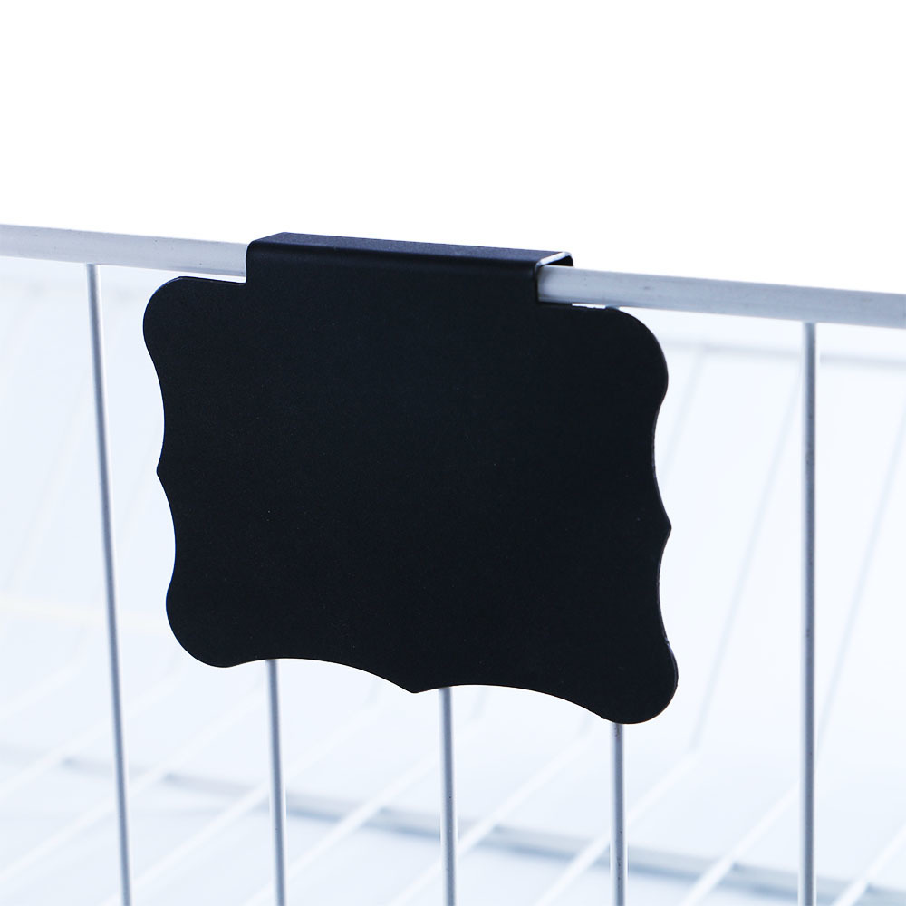 White Clip Label Holders Chalk Pen Chalkboard Labels Food Storage Classification Removable Metal Bin Clips| Loripos