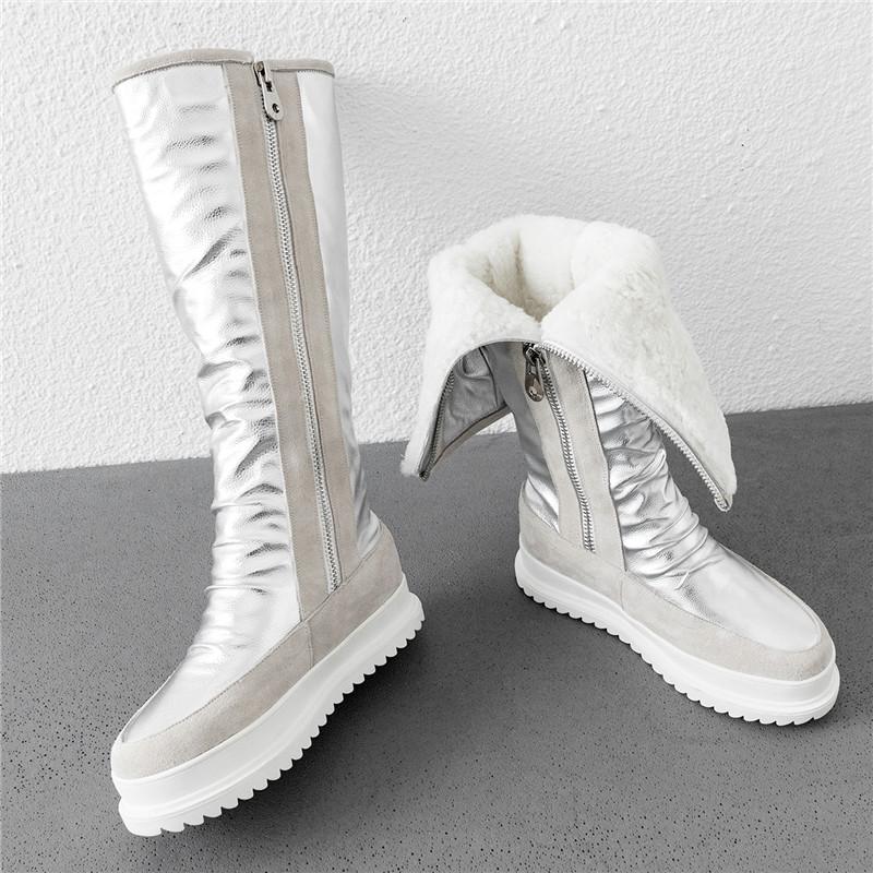 MORAZORA Plus size 34-43 New cow genuine leather boots women zipper nature wool warm snow boots ladies knee high winter1, Beige
MORAZORA Plus size 34-43 New cow genuine leather boots women zipper nature wool warm snow boots ladies knee high winter1, Beige