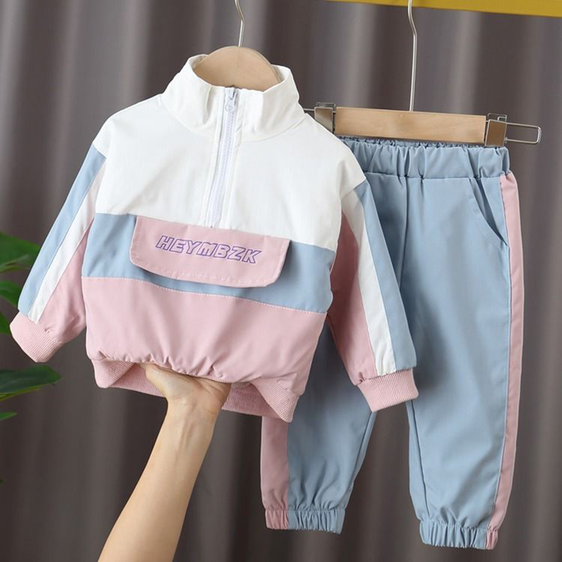 Girl Sports Suit 2020 Autumn Outfit Sets for Girls Coat +pants 2pcs Children Clothing Kids Clothes Baby Girls Spring OutwearX1019