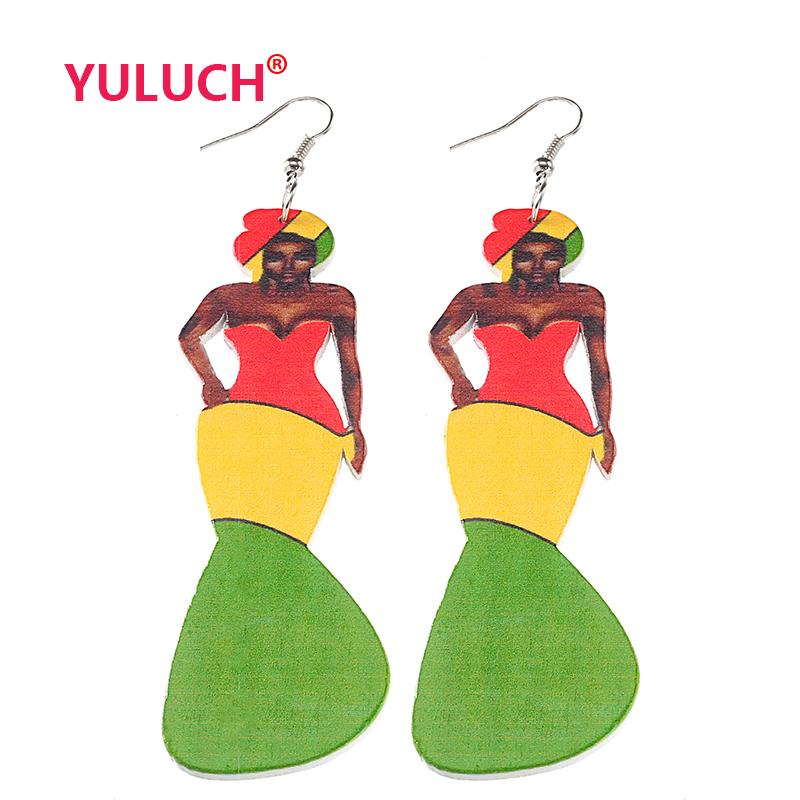 YULUCH Multi Color Wooden African Fashion Woman Painted Wood Pendant Earrings for Personality Girls Jewelry Earrings Party Gifts
YULUCH Multi Color Wooden African Fashion Woman Painted Wood Pendant Earrings for Personality Girls Jewelry Earrings Party Gifts