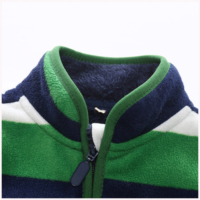 Winter Sweater Kids Boys Fleece Jacket Long Sleeve Zipper Plus Velvet Keep Warm Children's Coat Cardigan Pattern new Arrival 201128