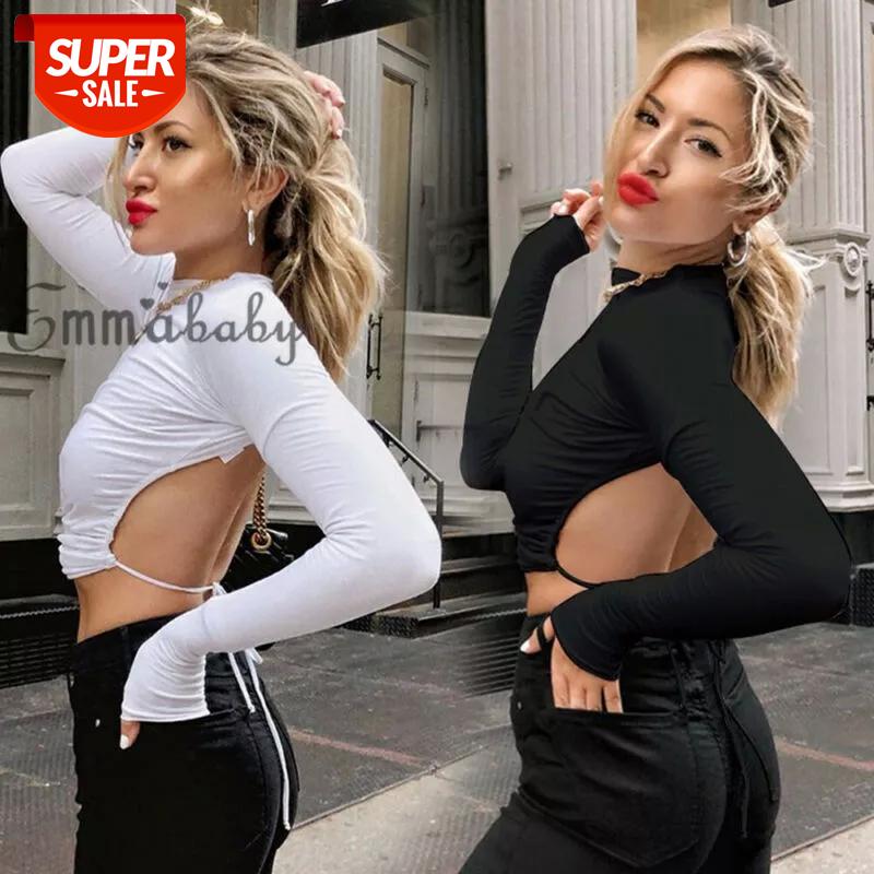 Lace Up Bandage Cropped T-Shirt Women Sexy Slim Fit Backless Crop Tops Tee Shirt Ladies O-Neck Long Sleeve White Black Tshirt #zA1Q
Lace Up Bandage Cropped T-Shirt Women Sexy Slim Fit Backless Crop Tops Tee Shirt Ladies O-Neck Long Sleeve White Black Tshirt #zA1Q
