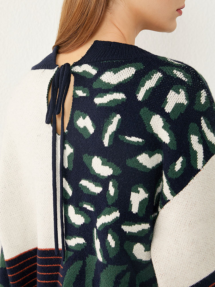 Amii Minimalism Autumn Winter Fashion Sweaters For Women Causal Onck Printed Loose Women's Sweater Women's sweater 12040603 201023