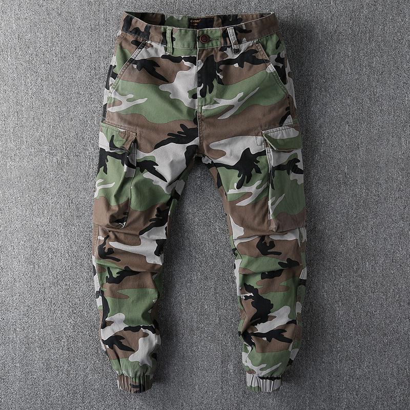Mens Fashion Casual Cotton Camouflage Cargo Pants Men Spring Autumn High Quality Long Trousers Male Overalls Work Pant Clothing