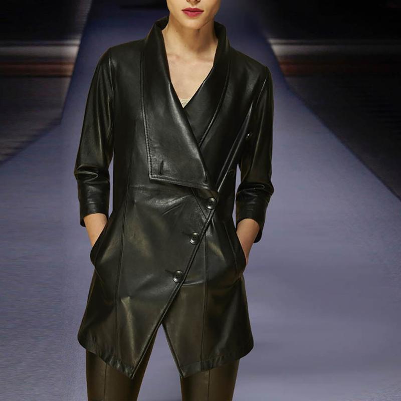 Fashion Pu Leather Long Jacket 2021 New Autumn Women Loose Belt Pu Leather Windbreaker Trench Coat Slim Winter Jacket#J30, C201-1
Fashion Pu Leather Long Jacket 2021 New Autumn Women Loose Belt Pu Leather Windbreaker Trench Coat Slim Winter Jacket#J30, C201-1