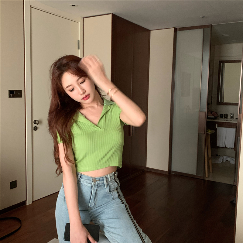 2021 New 4 color summer Korean style short sleeve design women's T-shirt silm tops (r98200) 9P8E, Black
2021 New 4 color summer Korean style short sleeve design women's T-shirt silm tops (r98200) 9P8E, Black