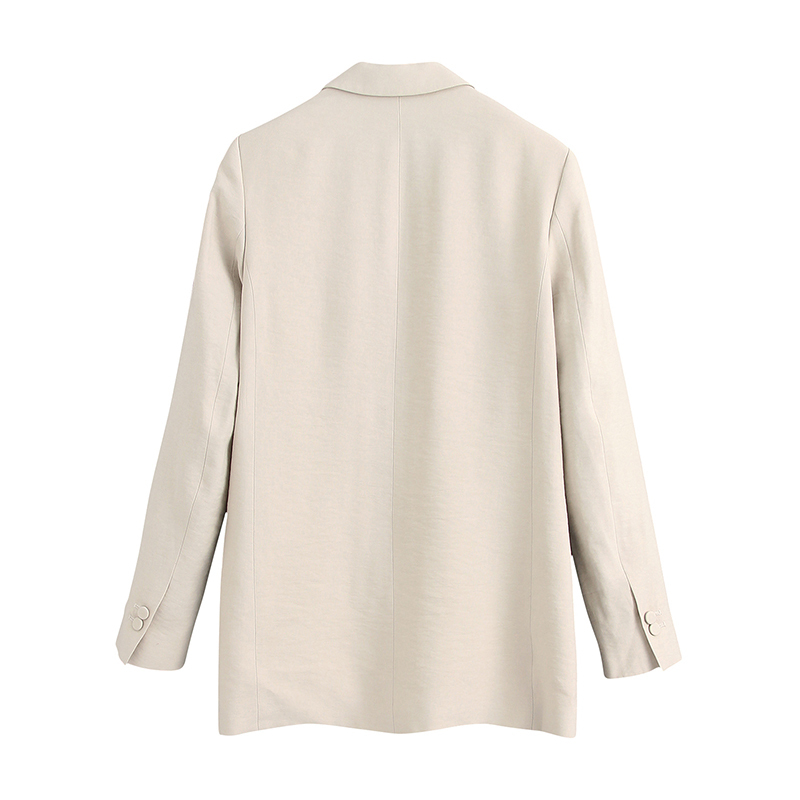 Aachoae Solid Casual Office Blazer Women Long Sleeve Work Wear Suit Jacket Blazers Notched Collar Pockets Outwear Coat 201023
