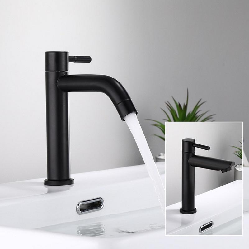 Basin Faucets Black Single Cold kitchen Faucet kitchen Sink Faucet Stainless Steel Single Handle Bathroom Basin Elbow Straight
Basin Faucets Black Single Cold kitchen Faucet kitchen Sink Faucet Stainless Steel Single Handle Bathroom Basin Elbow Straight