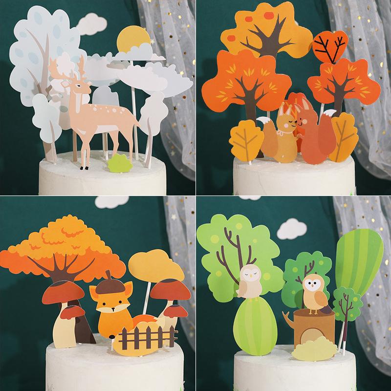 Jungle Party Cake Decoration Set Bird Happy Birthday Cake Toppers Deer Sun Papercard Maple Dessert Cupcake Toppers
Jungle Party Cake Decoration Set Bird Happy Birthday Cake Toppers Deer Sun Papercard Maple Dessert Cupcake Toppers