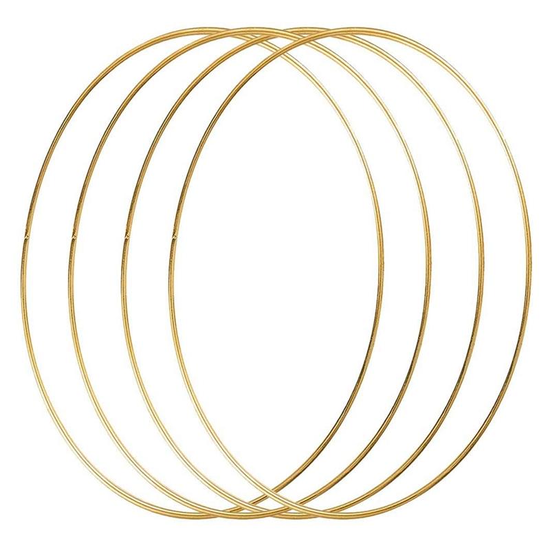 4 Pack 14 Inch Large Metal Floral Hoop Wreath Macrame Gold Hoop Rings for DIY Wedding Wreath Decor Dream Catcher
4 Pack 14 Inch Large Metal Floral Hoop Wreath Macrame Gold Hoop Rings for DIY Wedding Wreath Decor Dream Catcher