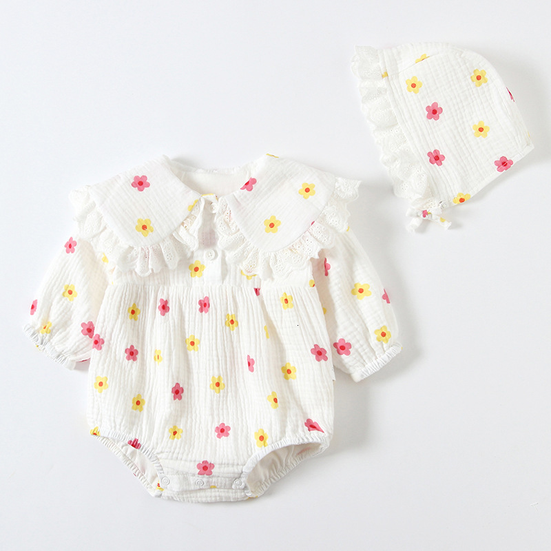 2021 New 0-24m Autumn Infant Baby Girls Bodysuits Long Sleeve Flowers Print Overalls Jumpsuits+hat 2pcs/set White Yj02
2021 New 0-24m Autumn Infant Baby Girls Bodysuits Long Sleeve Flowers Print Overalls Jumpsuits+hat 2pcs/set White Yj02