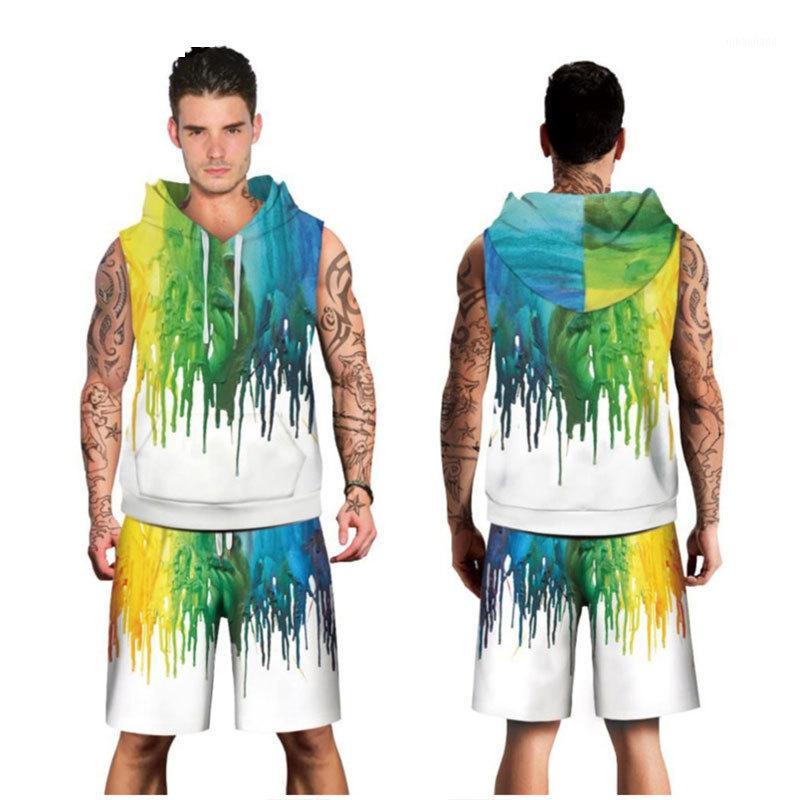 FDWERYNH Men Sets 2018 Fashion Fun Ink Printing Sleeveless Hoodies Suit Casual Harajuku Frenulum Shorts Suits1, Vest 
FDWERYNH Men Sets 2018 Fashion Fun Ink Printing Sleeveless Hoodies Suit Casual Harajuku Frenulum Shorts Suits1, Vest