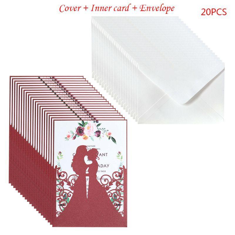 20pcs/set Bride Groom Wedding Invitations Greeting Card Invite Envelopes Party R7RC1
20pcs/set Bride Groom Wedding Invitations Greeting Card Invite Envelopes Party R7RC1