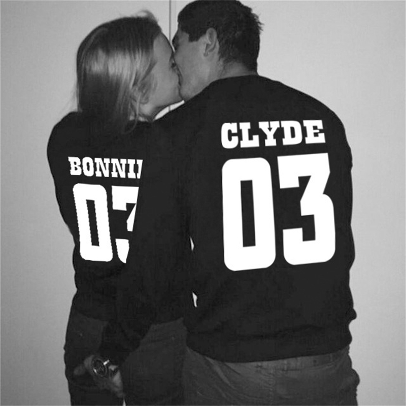Bonnie Clyde 03 Matching Couples Sweatshirts Women Funny Cool Lover Sweats Fashion Clothes Female Male Unisex Tops Jumper 201008