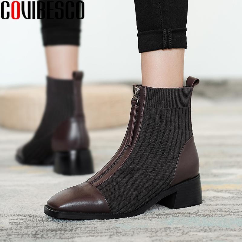 COVIBESCO Women Ankle Boots Retro Elegant Front Zipper Shoes Woman Genuine Leather Knitting Casual Office Boots Autumn Winter1, Black
COVIBESCO Women Ankle Boots Retro Elegant Front Zipper Shoes Woman Genuine Leather Knitting Casual Office Boots Autumn Winter1, Black