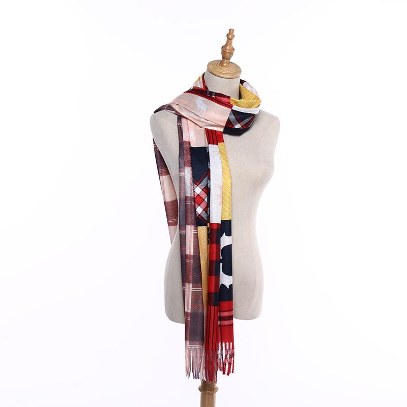 Women New Cashmere Scarf Geometric Double-Sided Digital Printing Long Scarves Warm Winter Tassel Shawl Dual-Use Thick Scarves
Women New Cashmere Scarf Geometric Double-Sided Digital Printing Long Scarves Warm Winter Tassel Shawl Dual-Use Thick Scarves