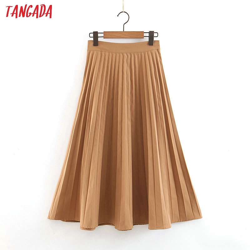 Tangada women solid pleated skirts vintage faldas high waist zipper female pocket new arrival ladies mid calf skirts SL394 Y200326, Photo color
Tangada women solid pleated skirts vintage faldas high waist zipper female pocket new arrival ladies mid calf skirts SL394 Y200326, Photo color