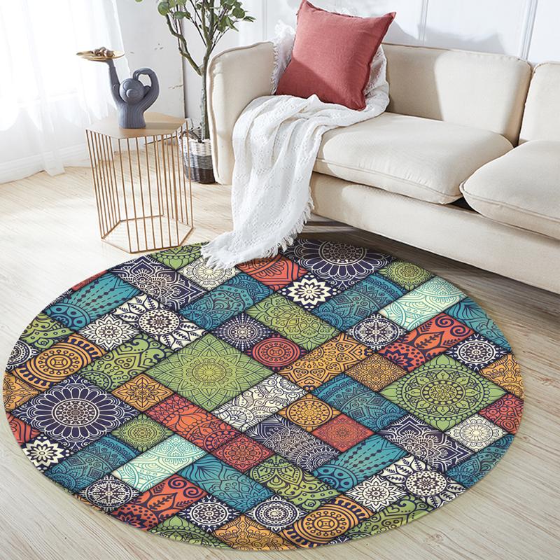 Decor Round Rugs Non-slip Mandala Style Colorful Pattern Rug Floor Mat Living Room Bathroom Kitchen Living Room Bedroom Carpet, D124r
Decor Round Rugs Non-slip Mandala Style Colorful Pattern Rug Floor Mat Living Room Bathroom Kitchen Living Room Bedroom Carpet, D124r
