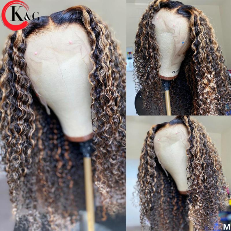 KUNGANG Highlight T-part Lace Front Human Hair Wigs Curly 150% Density Lace Wigs With Baby Hair Brazilian Middle Ratio Non-Remy, Natural color
KUNGANG Highlight T-part Lace Front Human Hair Wigs Curly 150% Density Lace Wigs With Baby Hair Brazilian Middle Ratio Non-Remy, Natural color