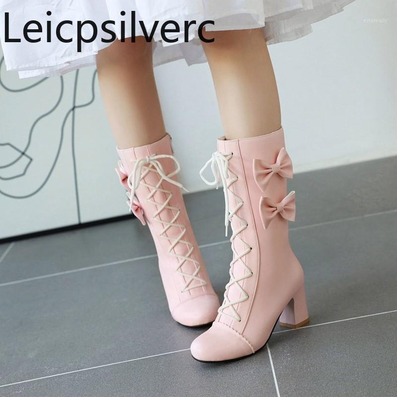 Autumn And Winter new style sweet Bow Mid boots High heel Lace Women's boots Pink Lolita Student plus size 34-431, Black
Autumn And Winter new style sweet Bow Mid boots High heel Lace Women's boots Pink Lolita Student plus size 34-431, Black