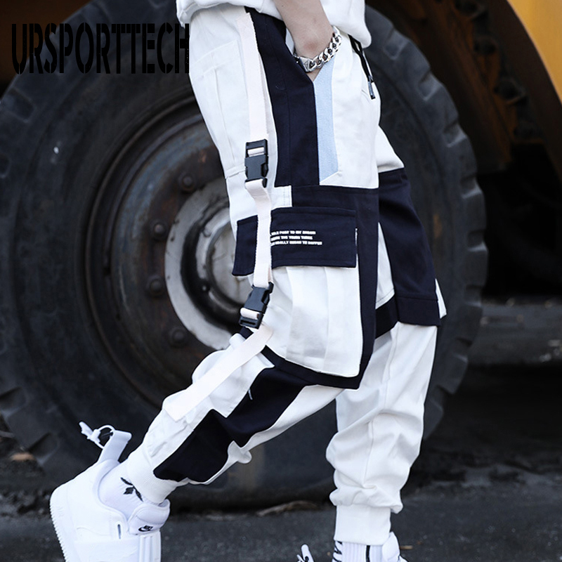 Streetwear Men's Multi Pockets Cargo Harem Pants Hip Hop Casual Male Track Pants Joggers Trousers Fashion Harajuku Men Pant 201027